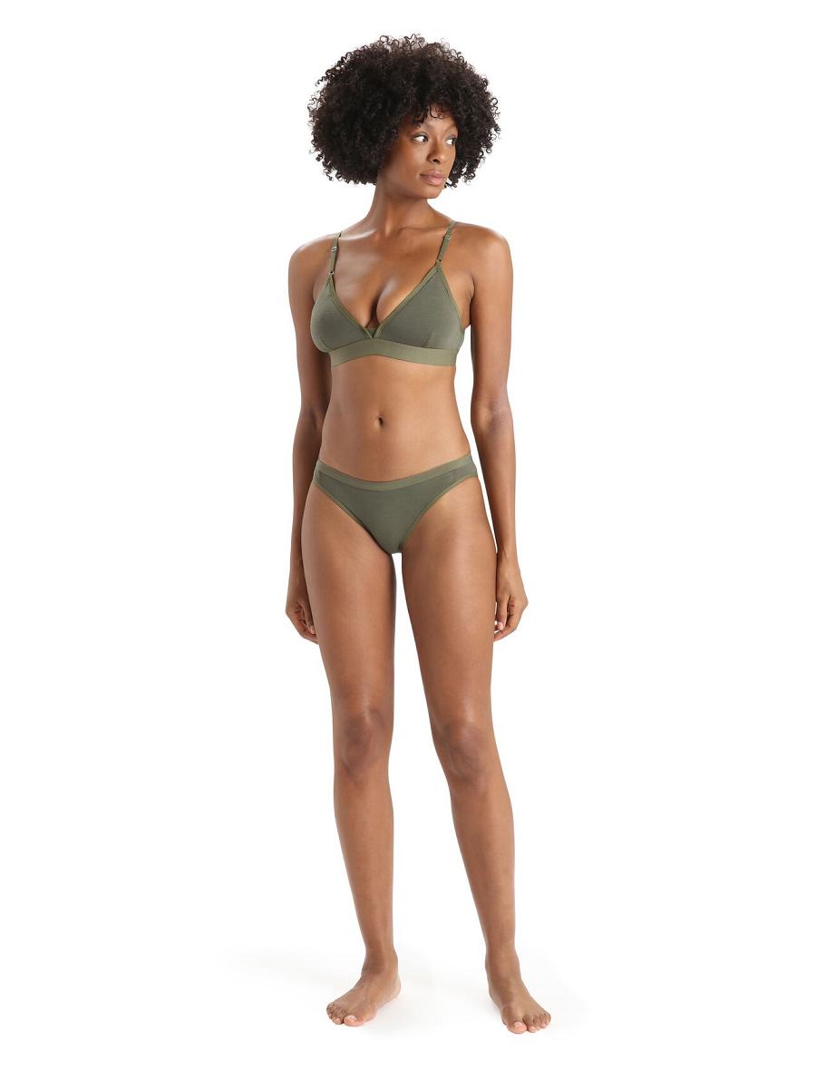 Loden Icebreaker Merino Siren Bra Women's One Piece & Sets | AU 1745DFMN